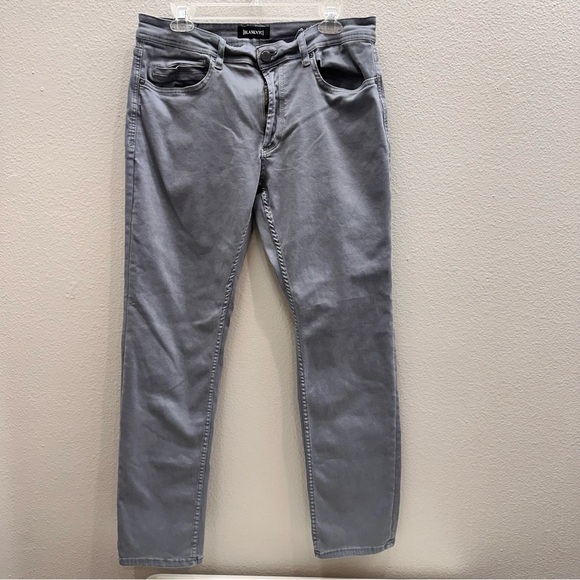 BlankNYC Jeans Mens 34x31 Wooster Slim Fit Gray Cotton Stretch Straight Leg - Picture 7 of 8